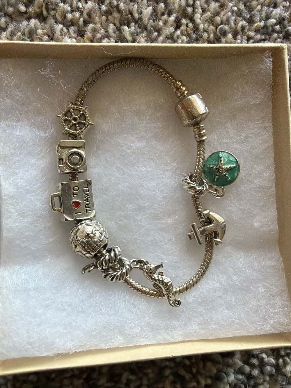 Charm Travel and Nautical Themed Charm Bracelet - Picture 2 of 2